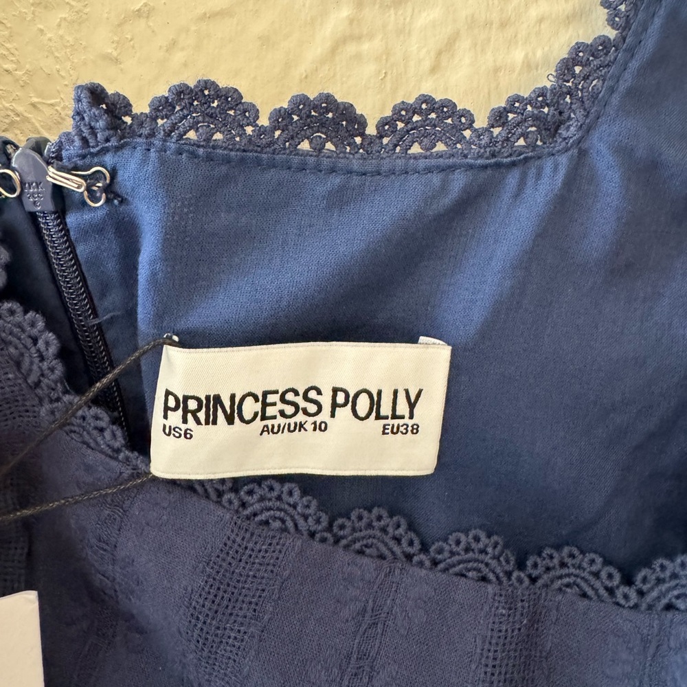 Princess Polly Blue Lace Trim Dress - Picture 4 of 7